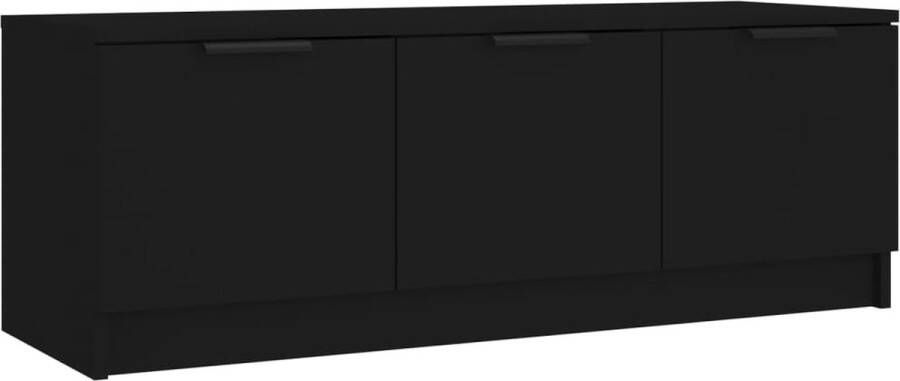 VidaXL -Tv-meubel-102x35x36 5-cm-bewerkt-hout-zwart - Foto 2