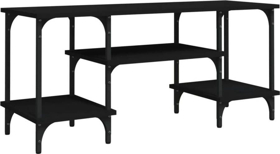 VidaXL Tv-meubel 102x35x45 5 cm Zwart Bewerkt hout Tv-meubel Kast Houten Tv-meubel Zwarte Tv-kast Salontafel Woonkamer Meubilair Media Kast Entertainment Center Opslagoplossing Modern Tv-meubel