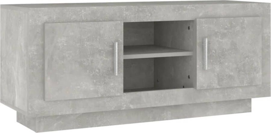 VidaXL -Tv-meubel-102x35x45-cm-bewerkt-hout-betongrijs - Foto 1