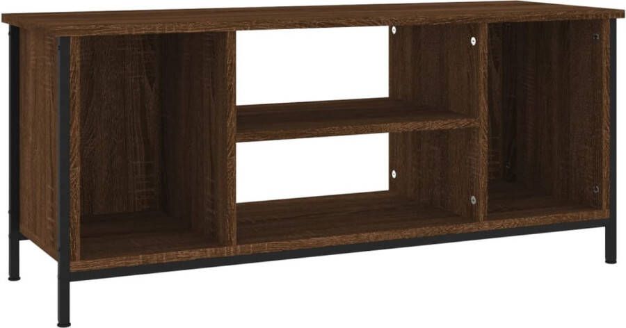 VidaXL Tv-meubel 102x35x45 cm Bruin Eiken Hout Tv Kast Houten Tv Kast Tv Meubels Salontafel Mediabox Entertainment Center Bruine Tv Kast Landelijk Tv Meubel Industrieel Tv Meubel