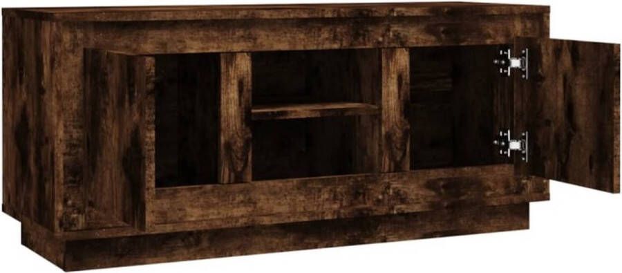 VidaXL -Tv-meubel-102x35x45-cm-bewerkt-hout-gerookt-eikenkleurig - Foto 5