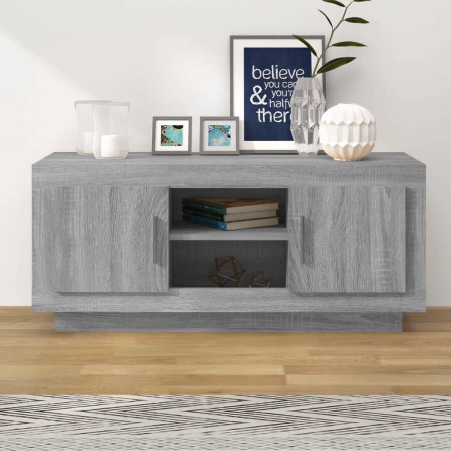 VidaXL -Tv-meubel-102x35x45-cm-bewerkt-hout-grijs-sonoma-eikenkleurig