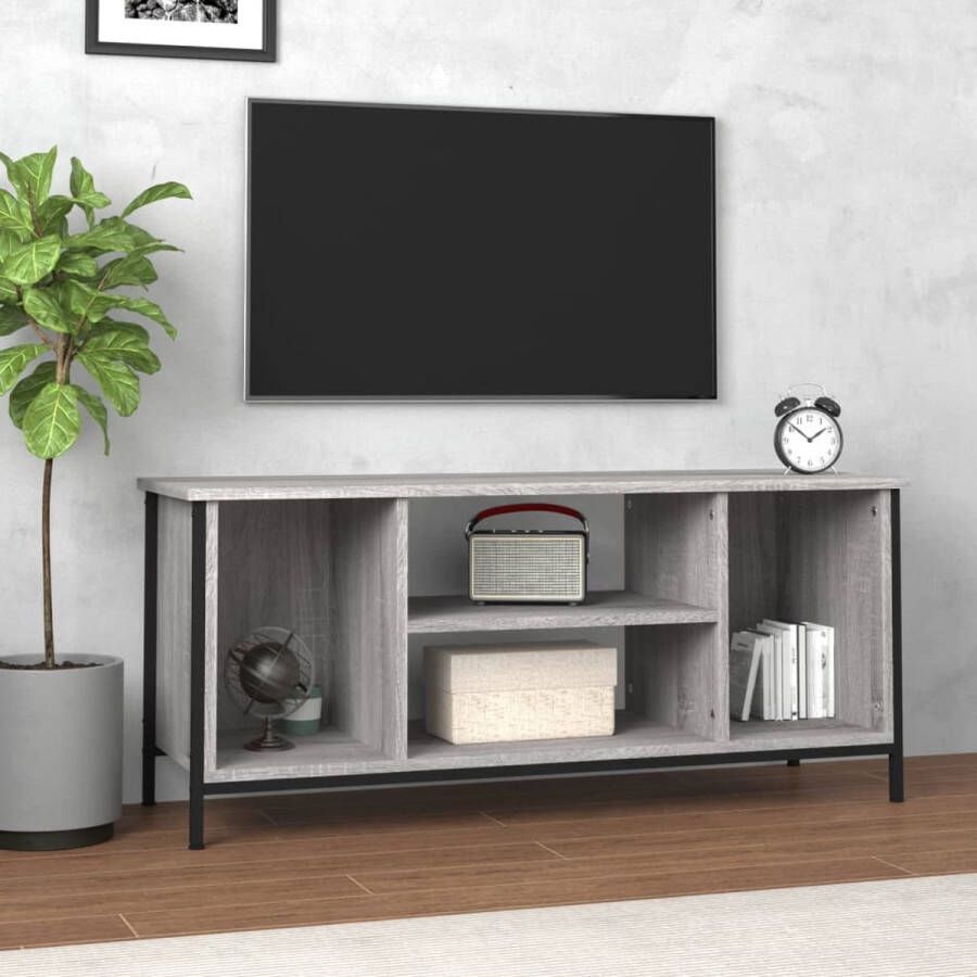 VidaXL -Tv-meubel-102x35x45-cm-bewerkt-hout-grijs-sonoma-eikenkleurig - Foto 2