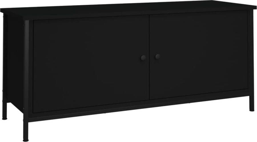 VidaXL -Tv-meubel-102x35x45-cm-bewerkt-hout-zwart - Foto 2