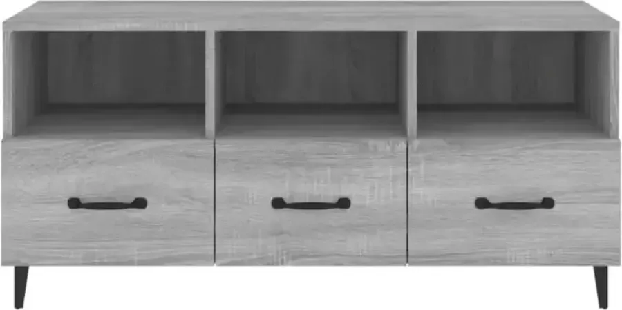 VidaXL -Tv-meubel-102x35x50-cm-bewerkt-hout-grijs-sonoma-eikenkleurig - Foto 3
