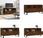 VidaXL Tv-meubel 102x36x50 cm bewerkt hout bruineikenkleurig Tv-meubel Tv-meubelen Tv Kast Opbergkast - Thumbnail 2