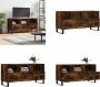 VidaXL Tv-meubel 102x36x50 cm bewerkt hout gerookt eikenkleurig Tv-meubel Tv-meubelen Tv Kast Opbergkast - Thumbnail 2