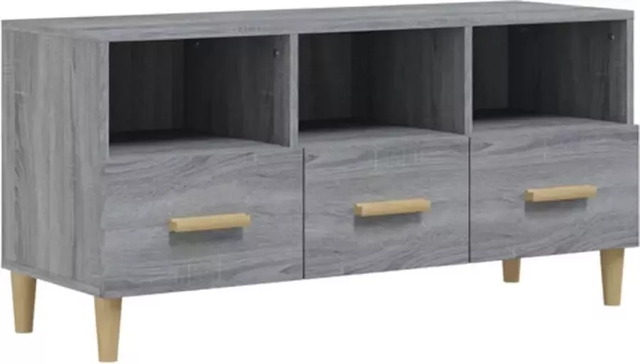 VidaXL -Tv-meubel-102x36x50-cm-bewerkt-hout-grijs-sonoma-eikenkleurig - Foto 4