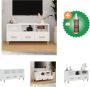 VidaXL Televisiekast Trendy Hoogglans wit 102 x 36 x 50 cm 3 vakken en 3 lades Bewerkt hout en ijzer Kast Inclusief Houtreiniger en verfrisser - Thumbnail 2