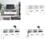 VidaXL Tv-meubel 102x36x50 cm bewerkt hout hoogglans wit Tv-meubel Tv-meubelen Tv Kast Opbergkast - Thumbnail 3