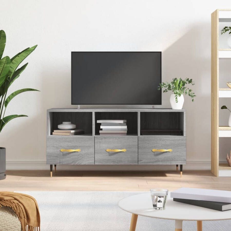 VidaXL TV meubel 102x36x50 cm spaanplaat grijs