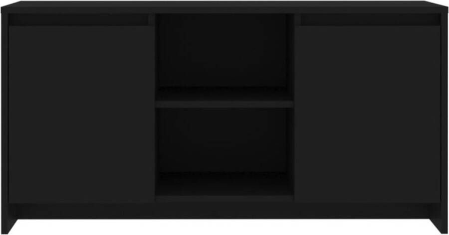 VidaXL -Tv-meubel-102x37 5x52 5-cm-bewerkt-hout-zwart - Foto 4
