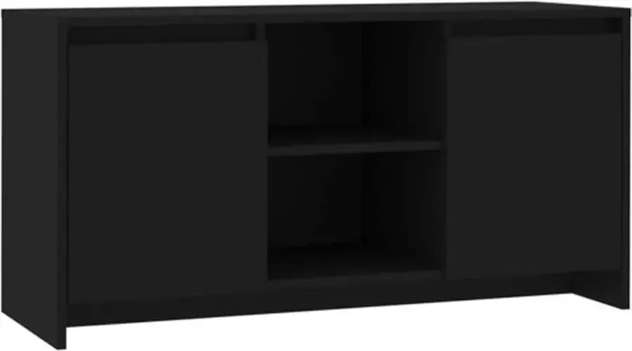 VidaXL -Tv-meubel-102x37 5x52 5-cm-bewerkt-hout-zwart - Foto 5