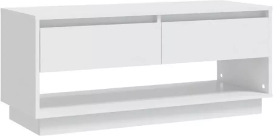 VidaXL -Tv-meubel-102x41x44-cm-bewerkt-hout-wit - Foto 4