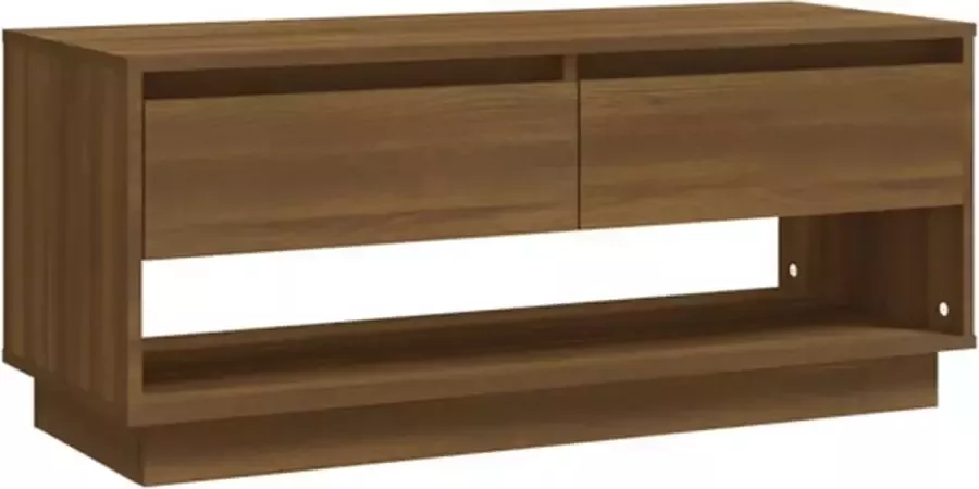 VidaXL -Tv-meubel-102x41x44-cm-bewerkt-hout-bruin-eikenkleur - Foto 4