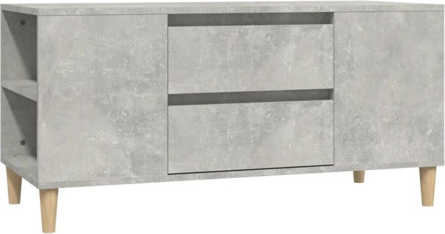 VidaXL -Tv-meubel-102x44 5x50-cm-bewerkt-hout-betongrijs - Foto 2