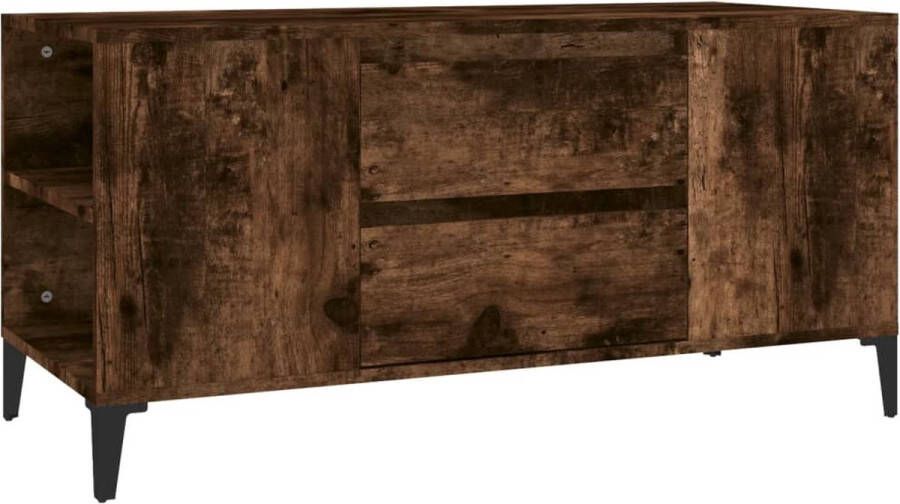 VidaXL -Tv-meubel-102x44 5x50-cm-bewerkt-hout-gerookt-eikenkleurig - Foto 2