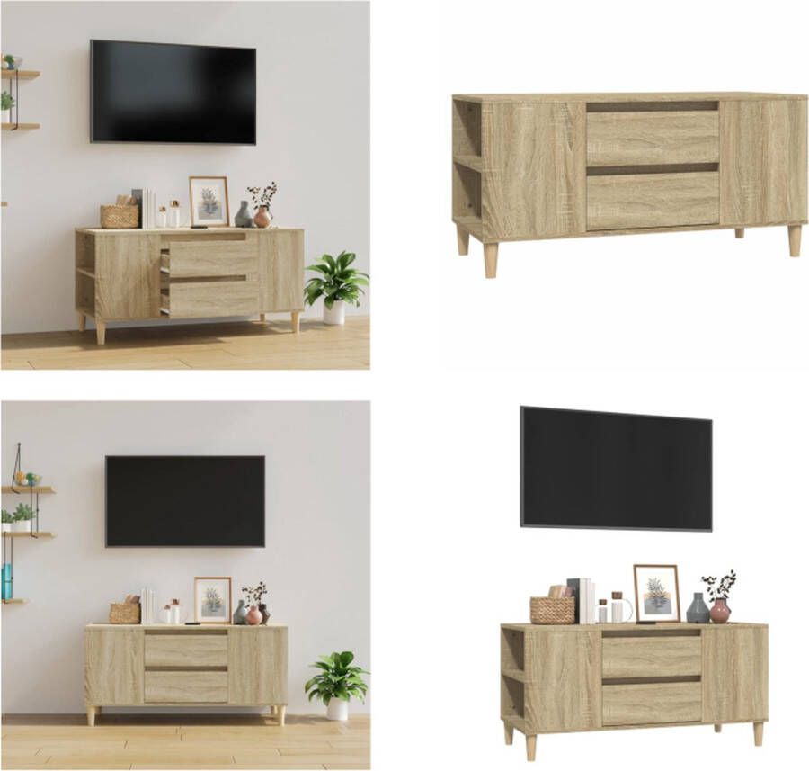 VidaXL -Tv-meubel-102x44 5x50-cm-bewerkt-hout-sonoma-eikenkleurig - Foto 2