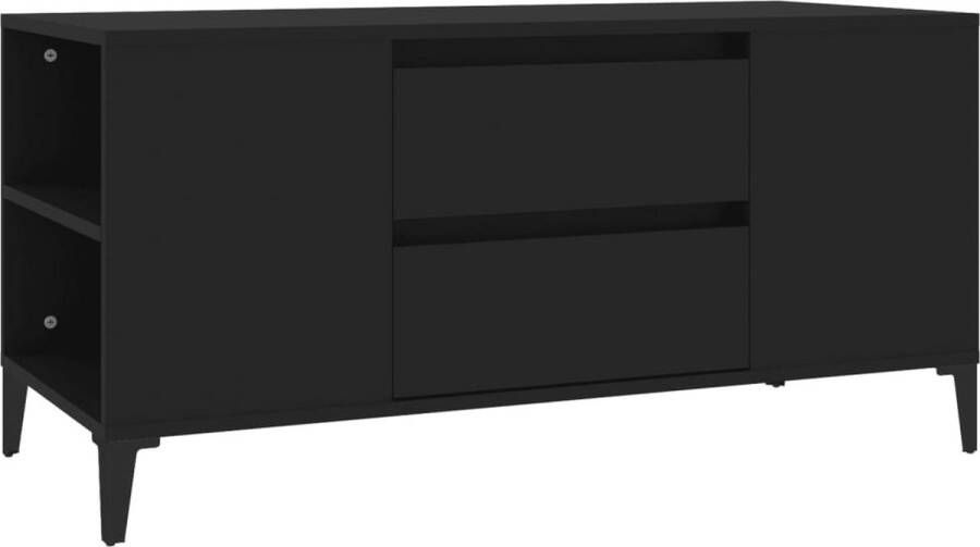 VidaXL -Tv-meubel-102x44 5x50-cm-bewerkt-hout-zwart - Foto 3