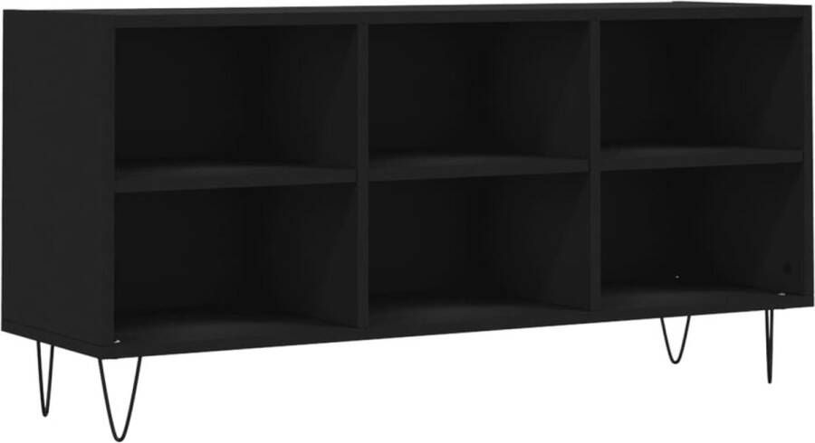 VidaXL -Tv-meubel-103 5x30x50-cm-bewerkt-hout-zwart - Foto 1
