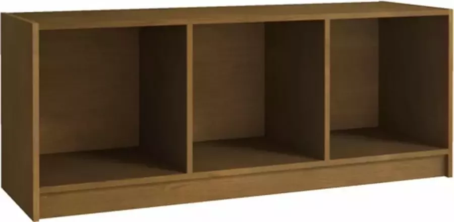 VidaXL -Tv-meubel-104x33x41-cm-massief-grenenhout-honingbruin - Foto 3