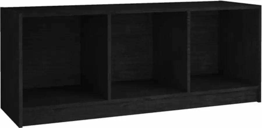 VidaXL -Tv-meubel-104x33x41-cm-massief-grenenhout-zwart - Foto 3