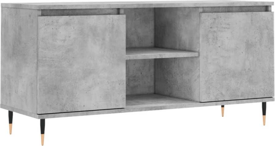 VidaXL -Tv-meubel-104x35x50-cm-bewerkt-hout-betongrijs - Foto 2