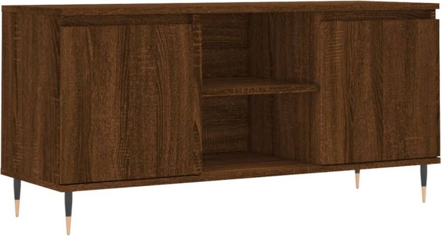 VidaXL -Tv-meubel-104x35x50-cm-bewerkt-hout-bruineikenkleurig - Foto 2