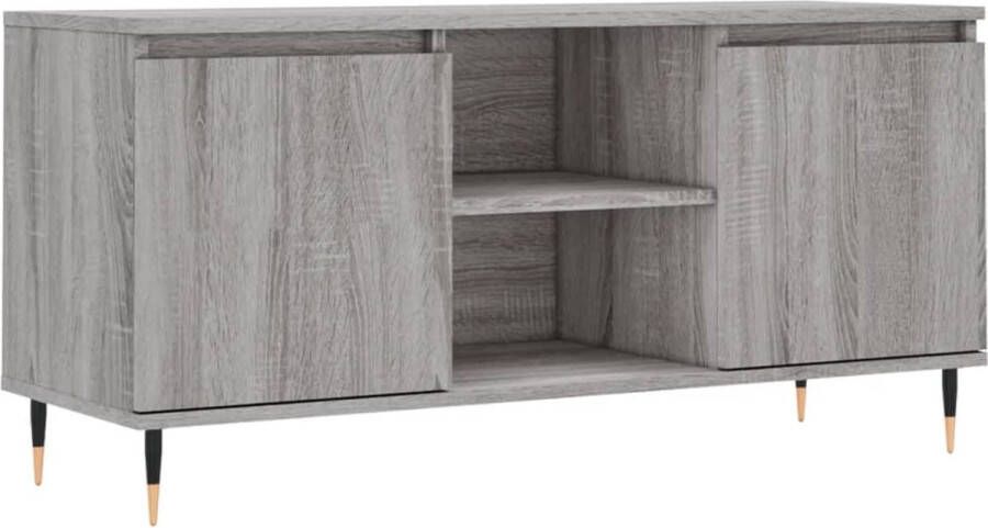VidaXL -Tv-meubel-104x35x50-cm-bewerkt-hout-grijs-sonoma-eikenkleurig