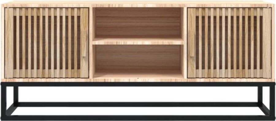 VidaXL -Tv-meubel-105x30x45-cm-bewerkt-hout-en-ijzer - Foto 4