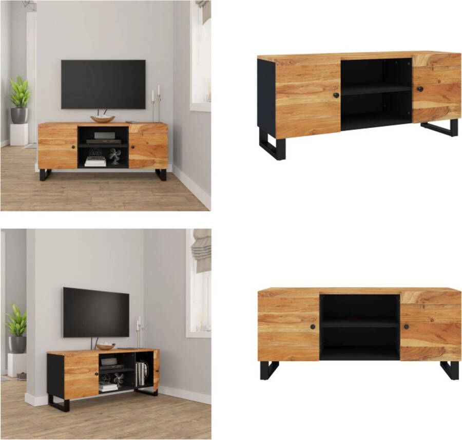 VidaXL Tv-meubel 105x33x46 cm massief acaciahout Tv-meubel Tv-meubels Tv-meubel Tv Unit