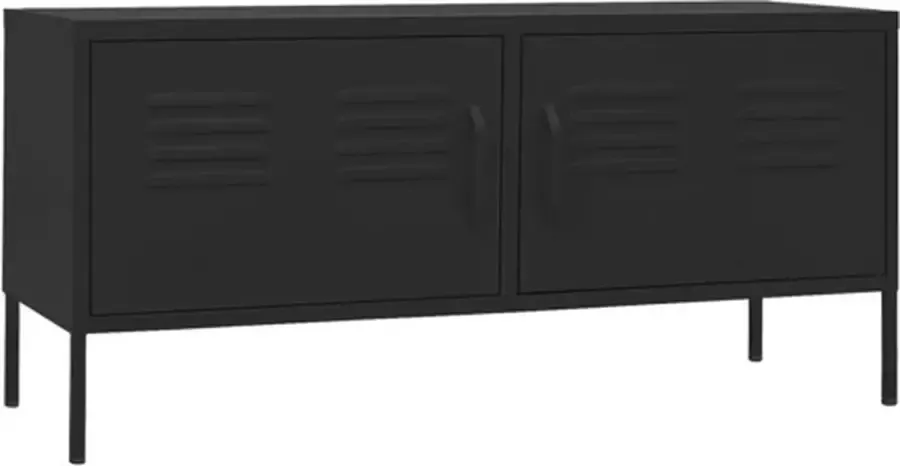 VidaXL -Tv-meubel-105x35x50-cm-staal-zwart - Foto 4