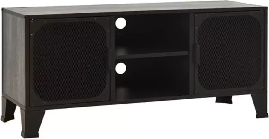 VidaXL -Tv-meubel-105x36x47-cm-metaal-en-MDF-grijs - Foto 3