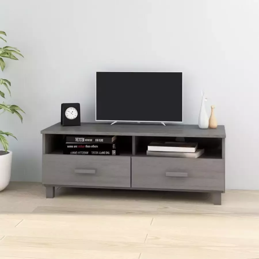 VidaXL -Tv-meubel-HAMAR-106x40x40-cm-massief-grenenhout-lichtgrijs