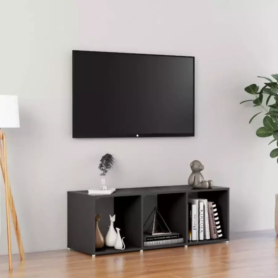 VidaXL Tv meubel 107x35x37 cm spaanplaat grijs