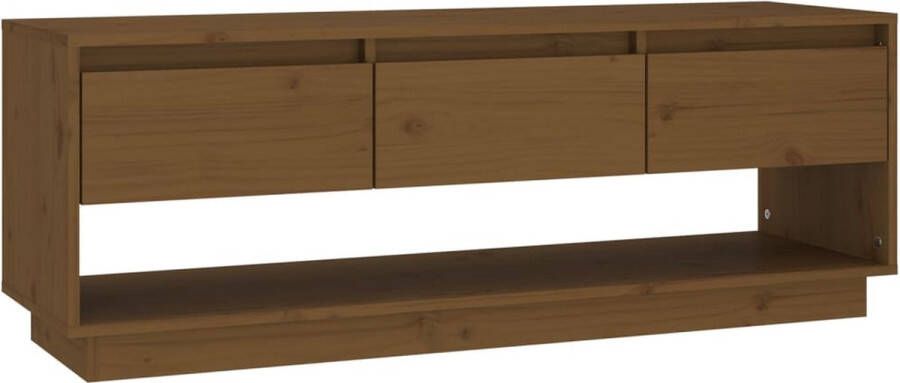 VidaXL Tv-meubel Massief Grenenhout Honingbruin Tv Kast Tv Meubels Hout Tv Kast Grenenhout Tv Kast Zwevende Tv Kast Salontafel Livingroom Furniture