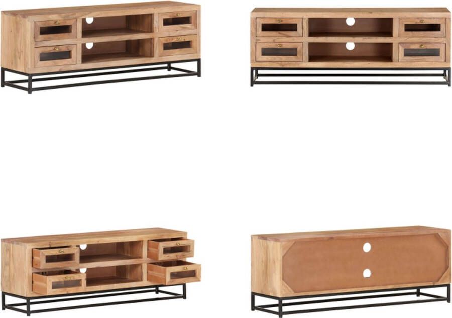 VidaXL -Tv-meubel-110x30x40-cm-massief-acaciahout