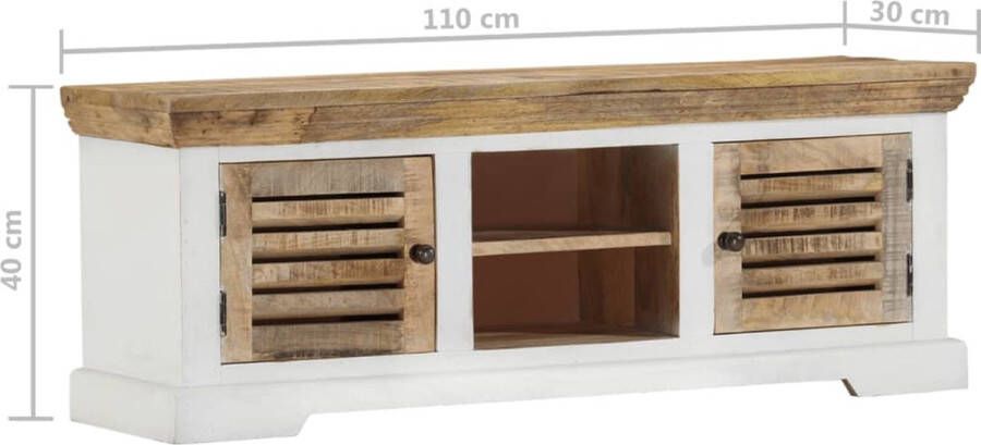 VidaXL -Tv-meubel-110x30x40-cm-massief-mangohout - Foto 4