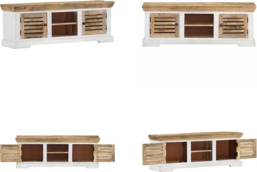 VidaXL Tv-meubel 110x30x40 cm massief mangohout Tv-kast Tv-kasten Tv-meubel Hifi-meubel