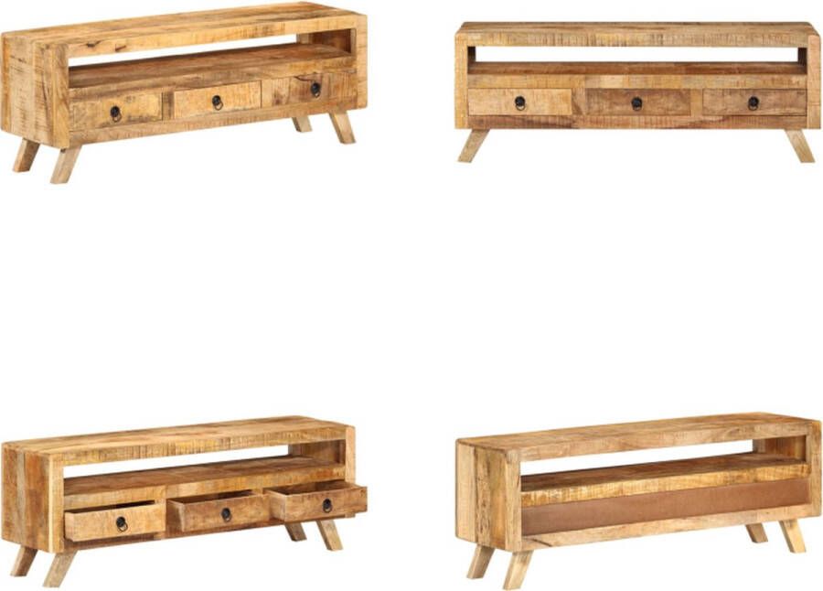 VidaXL Tv-meubel 110x30x40 cm massief mangohout Tv-meubel Tv-meubelen Televisiemeubel Televisiekast
