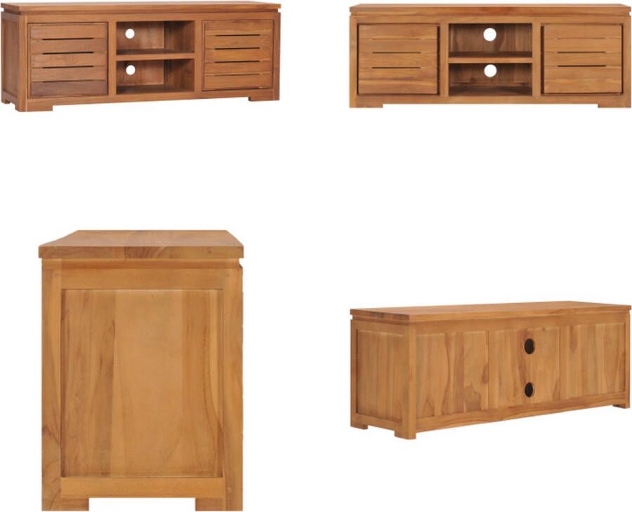 VidaXL Tv-meubel 110x30x40 cm massief teakhout Tv-meubel Tv-meubels Tv-kast Tv-kasten