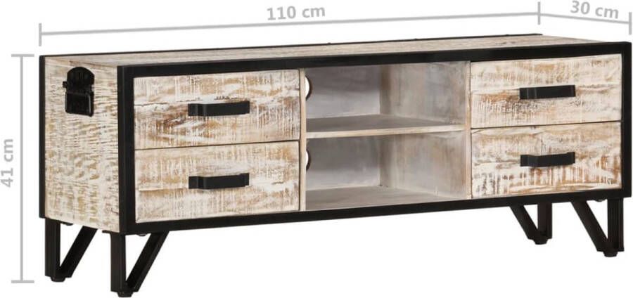 VidaXL -Tv-meubel-110x30x41-cm-massief-acaciahout - Foto 2