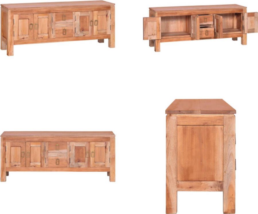 VidaXL Tv-meubel 110x30x45 cm massief mahoniehout Tv-meubel Tv-meubels Tv-meubelen Tv-meubilair