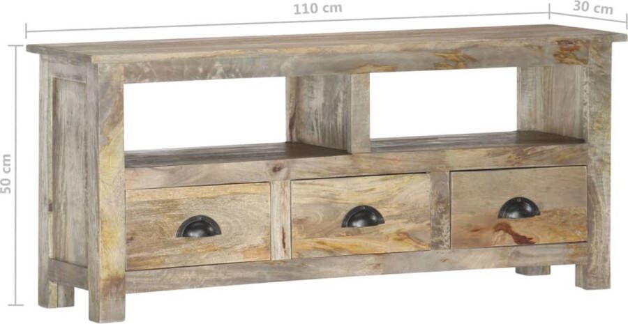 VidaXL -Tv-meubel-110x30x50-cm-massief-mangohout - Foto 2