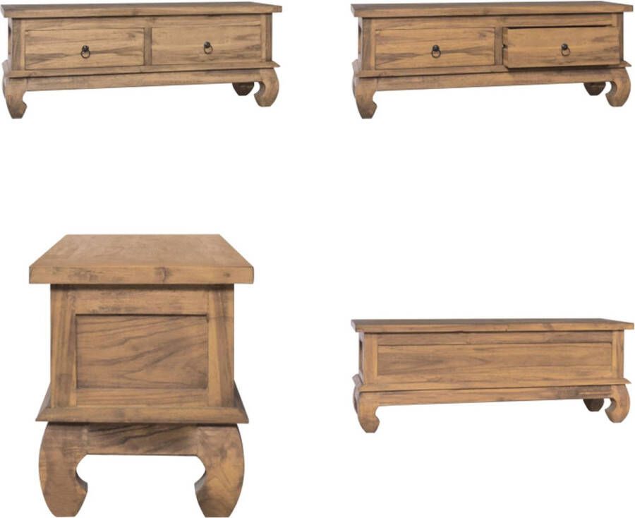 VidaXL Tv-meubel 110x35x40 cm massief teakhout Tv-kast Tv-kasten Tv-meubel Tv-meubels