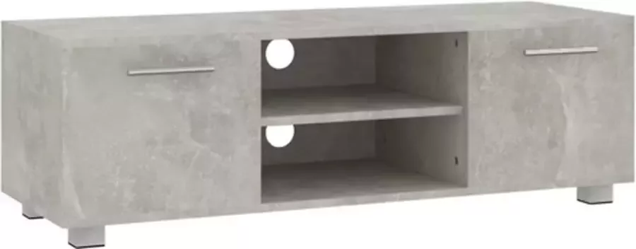 VidaXL -Tv-meubel-110x40x35-cm-bewerkt-hout-betongrijs - Foto 2