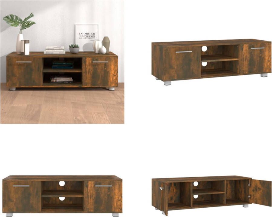 VidaXL Tv-meubel 110x40x35 cm bewerkt hout gerookt eikenkleurig Tv-kast Tv-kasten Tv-meubel Hifi-meubel