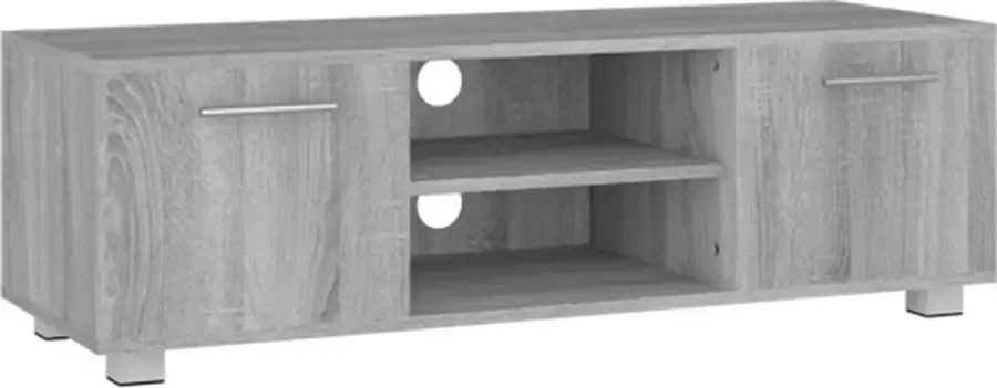 VidaXL -Tv-meubel-110x40x35-cm-bewerkt-hout-grijs-sonoma-eikenkleurig - Foto 2