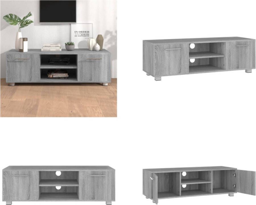 VidaXL -Tv-meubel-110x40x35-cm-bewerkt-hout-grijs-sonoma-eikenkleurig Tv-kast Tv-kasten Tv-meubel Hifi-meubel