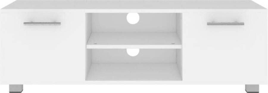 VidaXL -Tv-meubel-110x40x35-cm-bewerkt-hout-wit - Foto 2